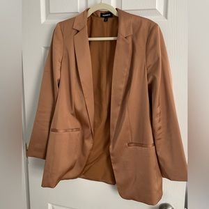 Express Copper-colored Satin Blazer